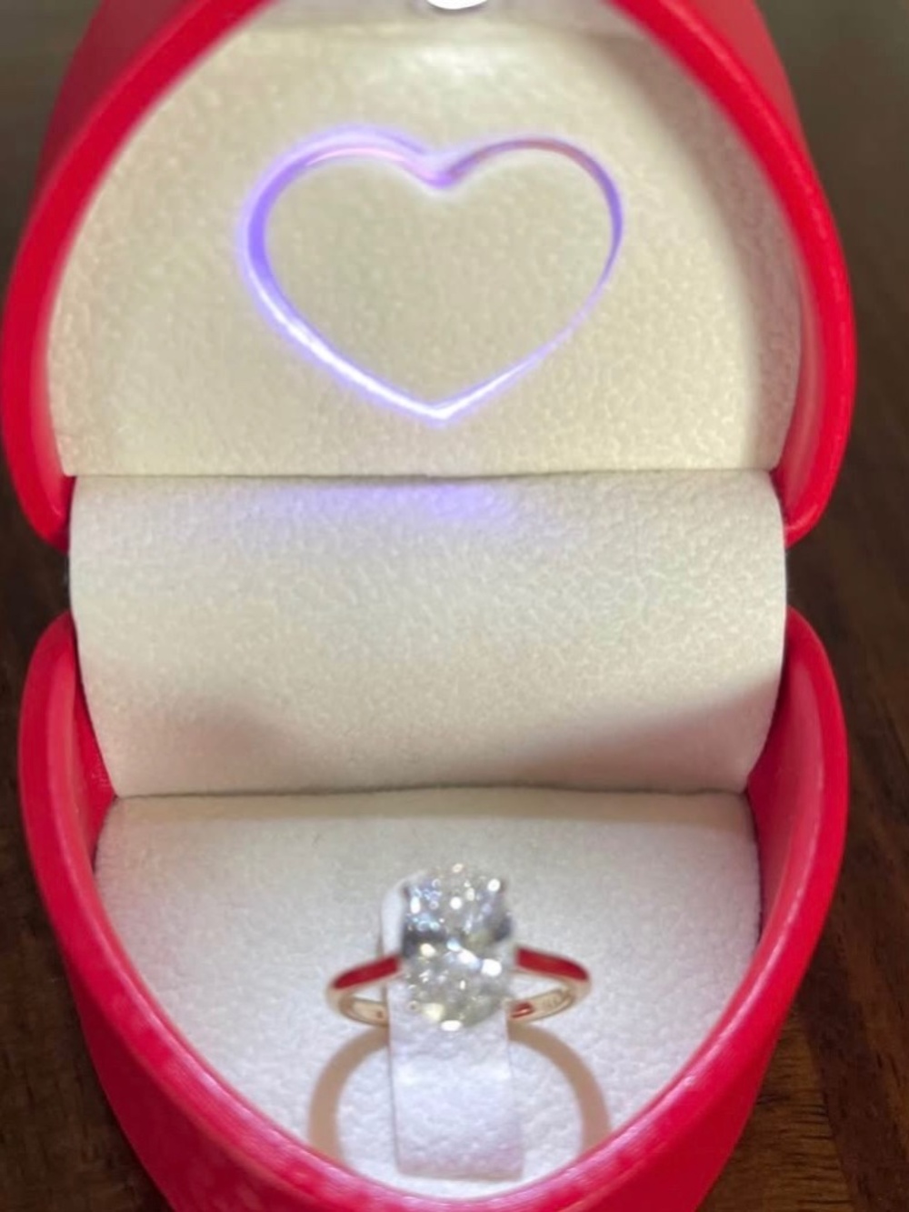 Oval lab-grown diamond ring